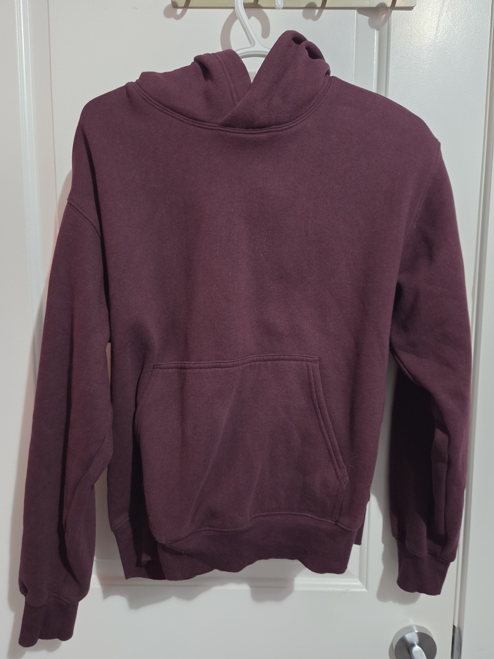 Aritzia Women's Burgundy Perfect Fit Sweatfleece Hoodie  M